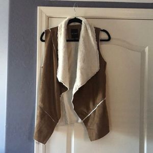 Me Jane fitted faux suede/fur lined vest